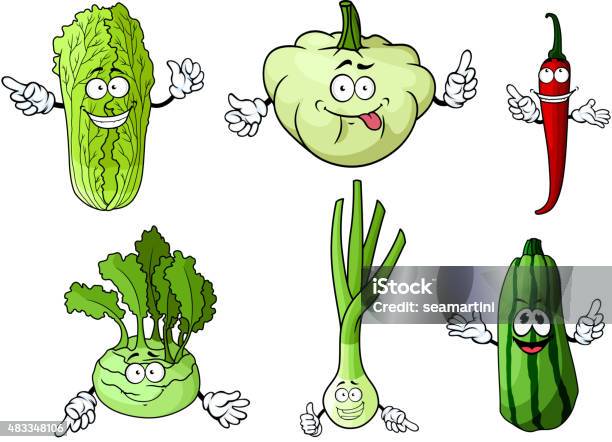 Cartoon Fresh Isolated Farm Vegetables Stock Illustration - Download Image Now - 2015, Agriculture, Autumn