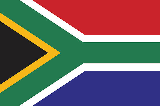 stockillustraties, clipart, cartoons en iconen met flag of south africa - zuid afrika