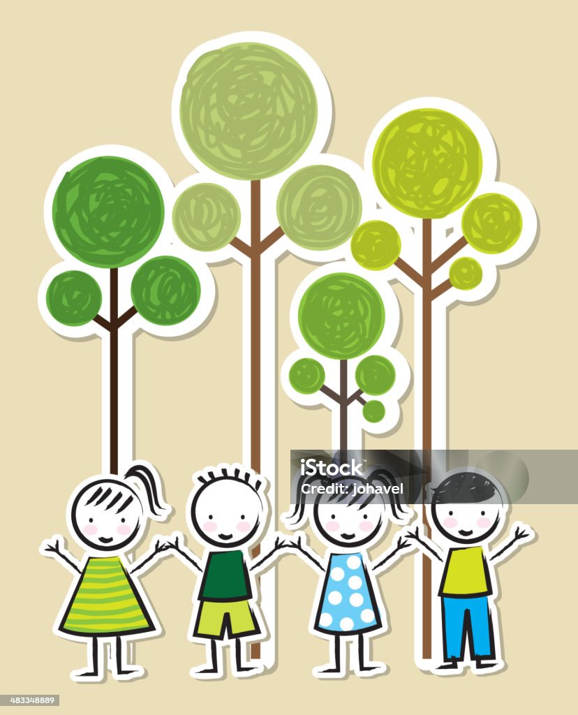 arbor day arbor day over beige background. vector illustration Child stock vector