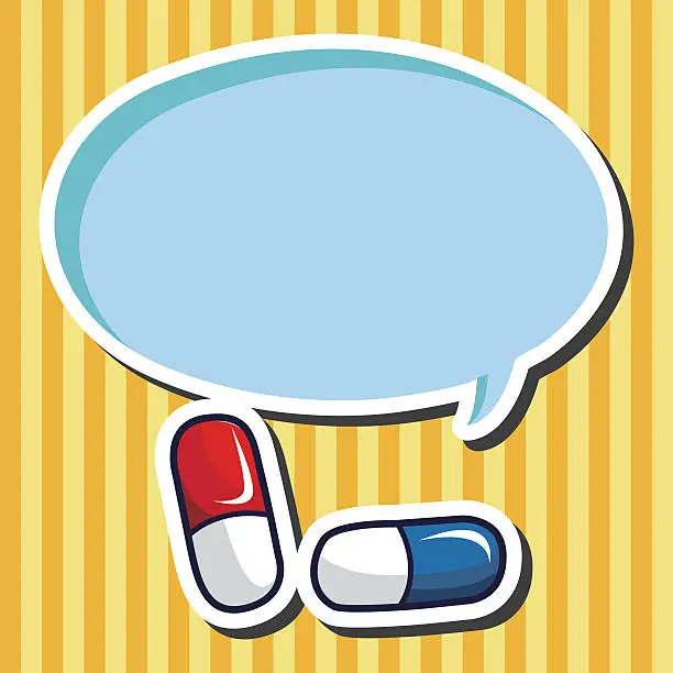 Vector illustration of pills theme elements