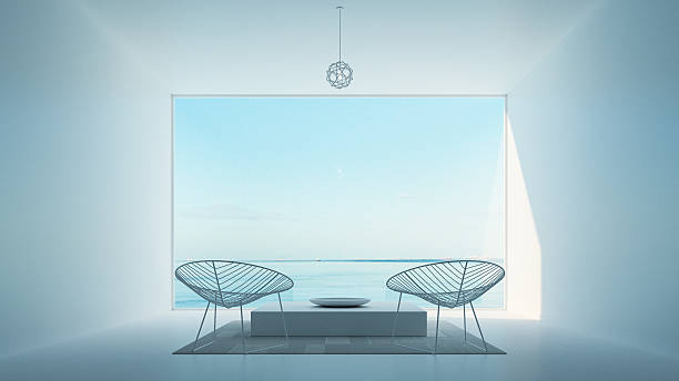 istock Simple of Modern Living Sea view 483363316