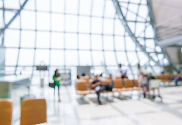 istock Blur background : Passenger waiting for flight at airport termin 483363968
