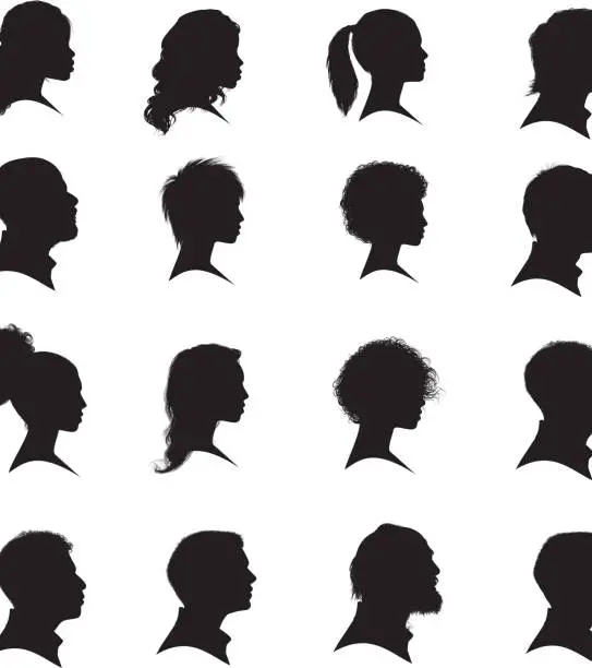 Vector illustration of Faces