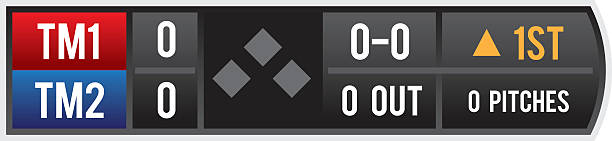 illustrations, cliparts, dessins animés et icônes de score bug de baseball - scoreboard baseballs baseball sport