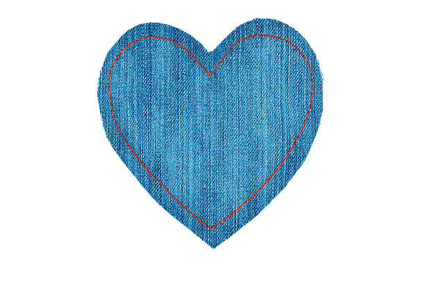 istock Symbolic heart made of jeans 483370714