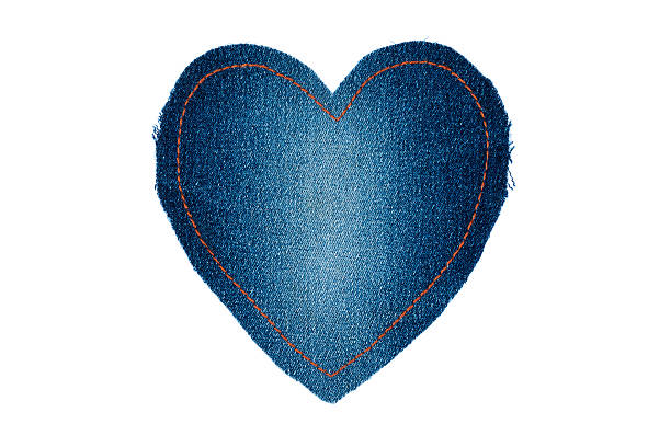 Symbolic heart made of jeans