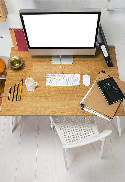istock Aerial view of a modern creative workspace. 483370765