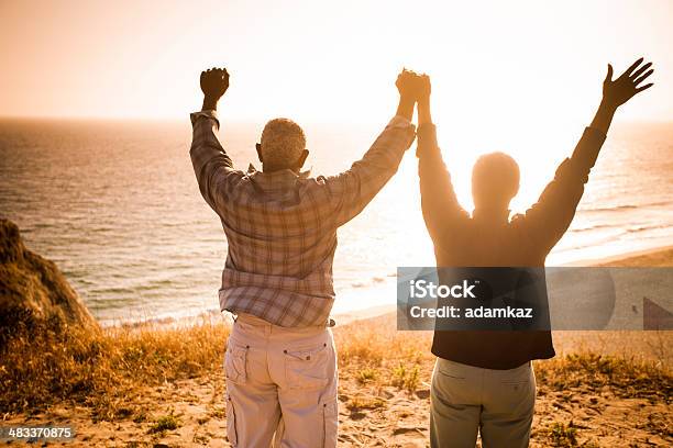 Senior Couple Silhouette Stock Photo - Download Image Now - Senior Adult, African-American Ethnicity, Couple - Relationship