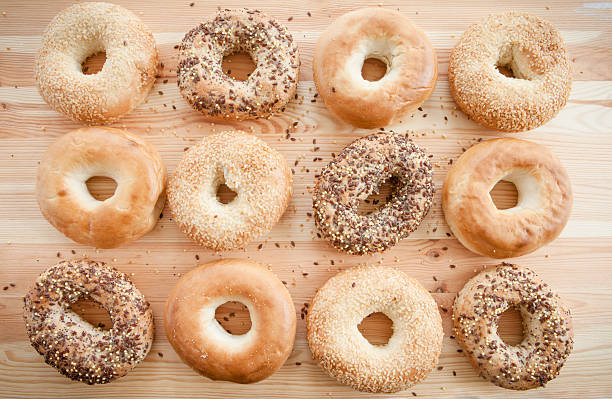 istock Variety of fresh bagels 483371192