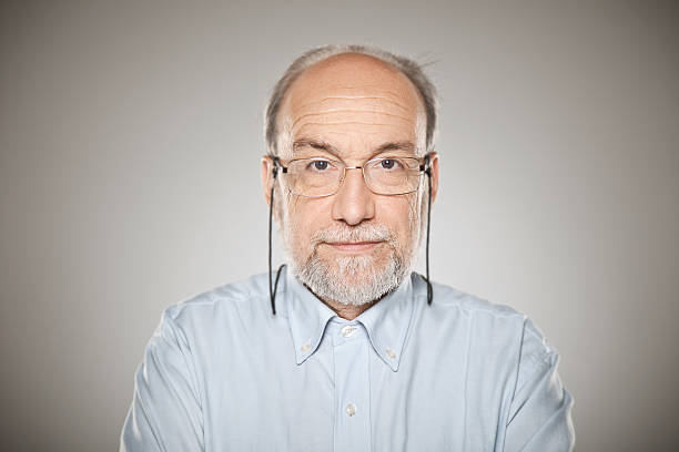istock Portrait of old man with grey beard 483371591