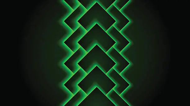 Vector illustration of green neon abstract background.