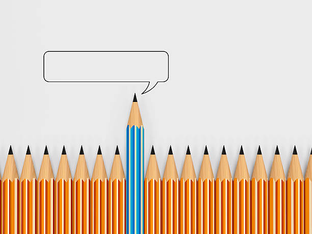 istock brightly colored pencils and Speech. concept of communication th 483372741