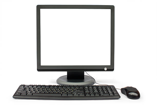 istock black monitor, keyboard and mouse 483372927