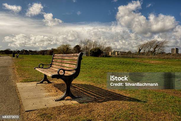 Park Bench Hdr Stock Photo - Download Image Now - Bench, Cloud - Sky, Cloudscape