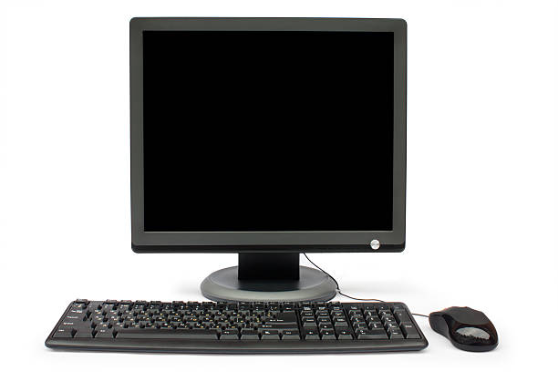 istock black monitor, keyboard and mouse 483373077