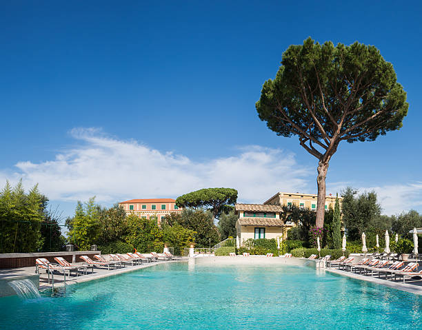 istock Swimming pool of luxury hotel 483373229