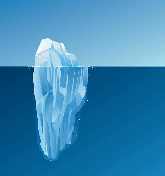 Iceberg Iceberg and sea iceberg ice formation stock illustrations