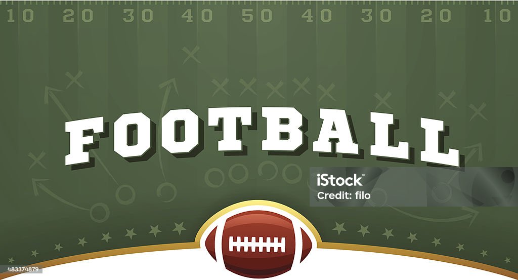 Terrain de Football américain en arrière-plan - clipart vectoriel de Football américain libre de droits