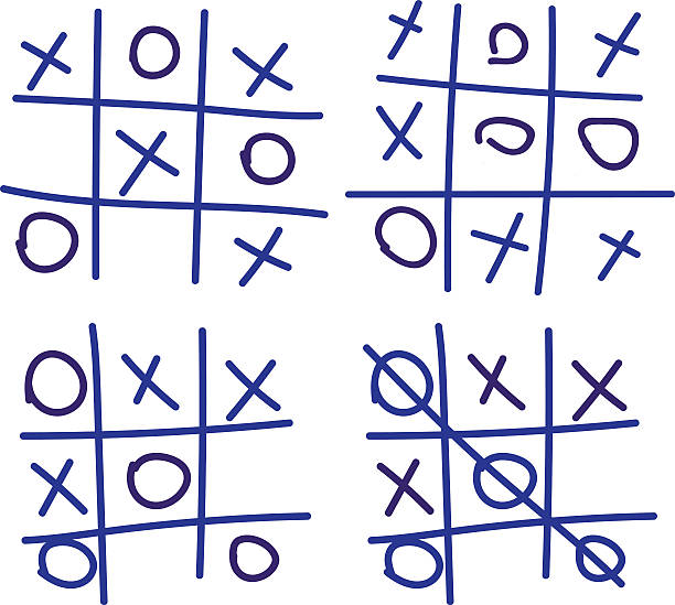 tic tac toe - naughts stock illustrations