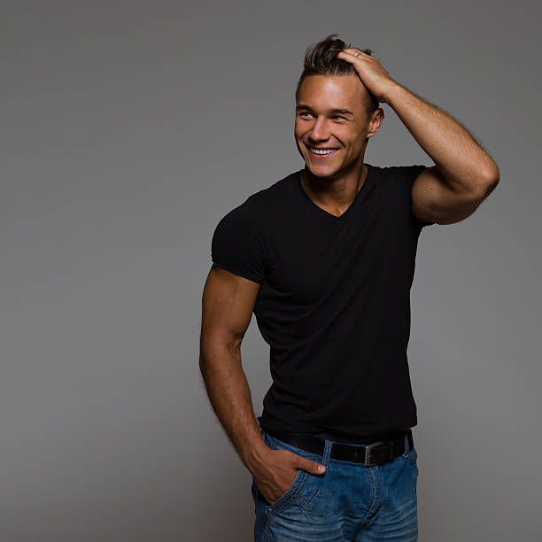 istock Man Combing The Hair With His Fingers 483375634