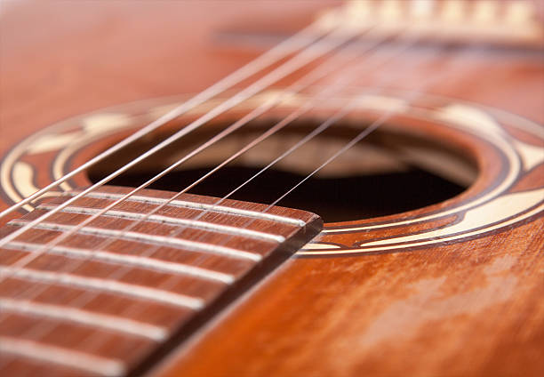 istock Close up of a old western guitar 483376665