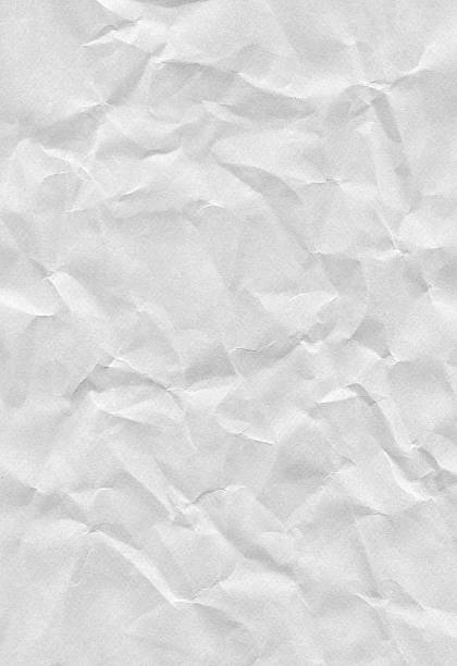 Crushed Paper XXXL Crushed White Paper wrinkled stock pictures, royalty-free photos & images