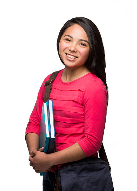 istock Mexican schoolgirl holding books 483378486