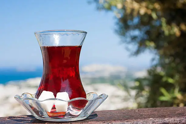Glass of turkish tea