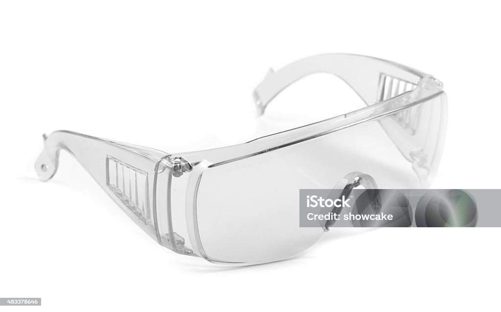 safety glasses isolated on white Protective Eyewear Stock Photo