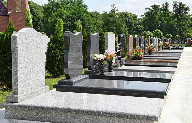 Tombstones in the public cemetery