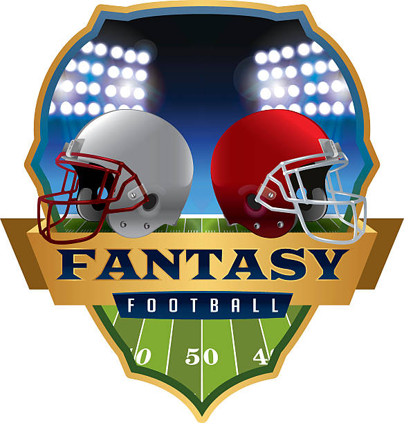 illustrazioni stock, clip art, cartoni animati e icone di tendenza di emblema illustrazioni fantasy di football americano - immaginazione