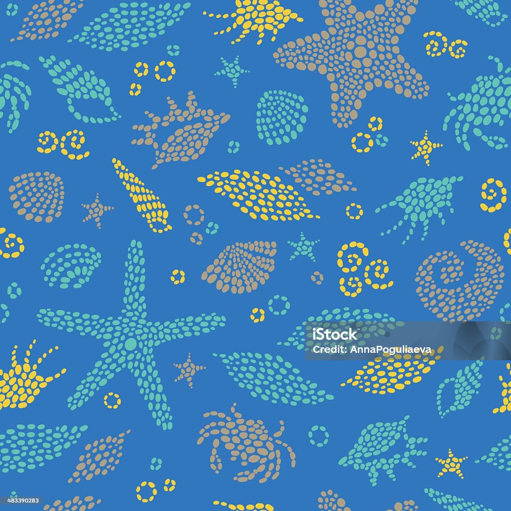 Surface Pattern Sea Design Pattern With Sea Elements Stock Illustration - Download Image Now ...