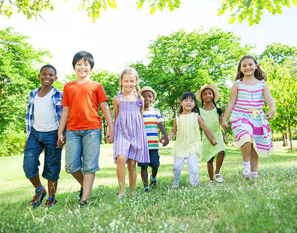 istock Group of Diverse Children in the Park 483390329