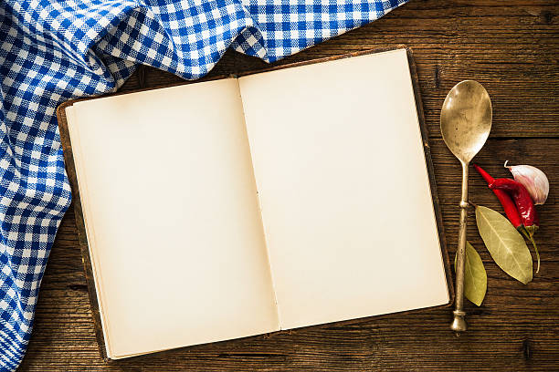 istock Blank cookbook and spices 483390660