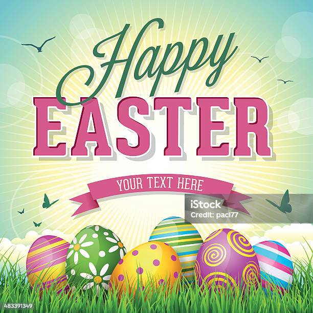 Easter Eier Stock Vektor Art und mehr Bilder von Ostern - Ostern, Osterei, Vektor