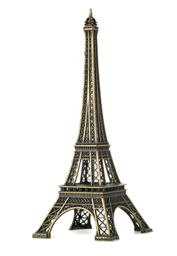 Eiffel tower isolated on white background