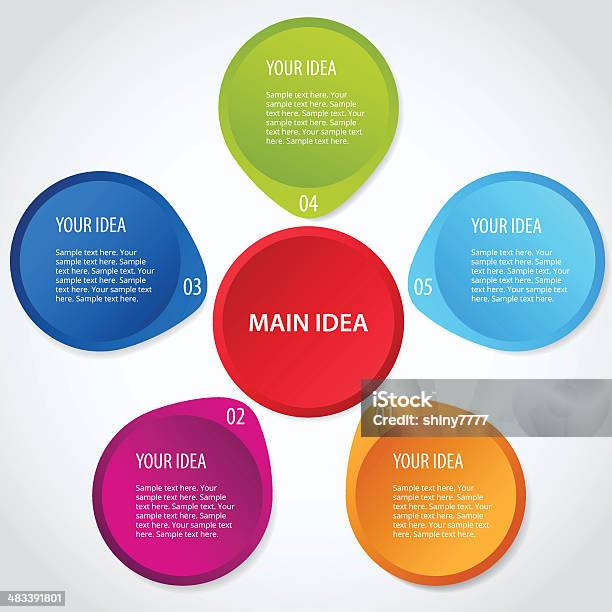 Conceptuel Coloré Design Circulaire Bannières Avec Des Flèches Concept Daffaires Infographies Vecteurs libres de droits et plus d'images vectorielles de Abstrait