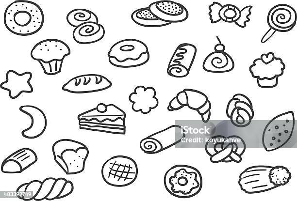 Bakery Stock Illustration - Download Image Now - Bakery, Croissant, Doodle