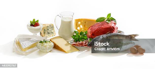 Protein Food Stock Photo - Download Image Now - Meat, Food, Dairy Product