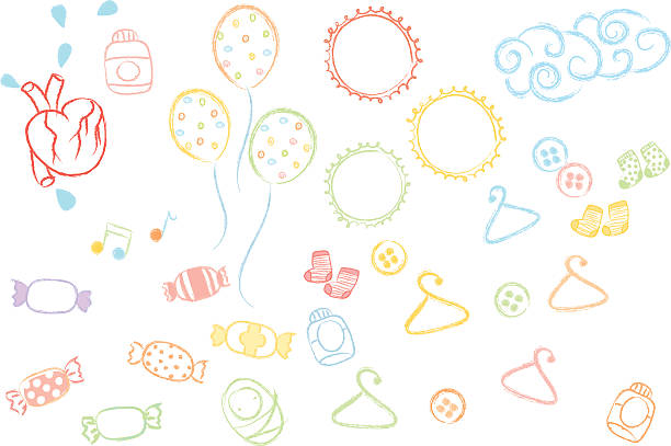 baby shower vector art illustration