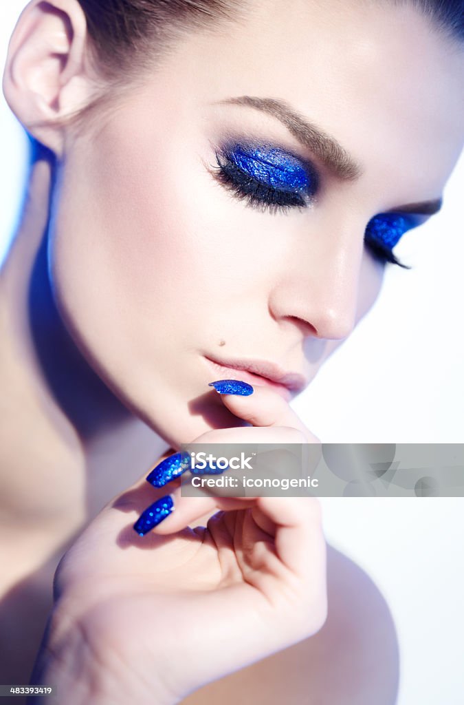 Настоящий Blue - Стоковые фото Макияж роялти-фри