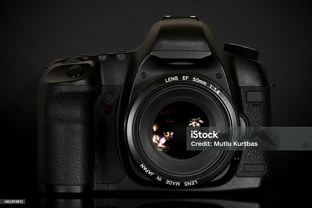 DSLR Black full frame digital camera Merchandise Stock Photo