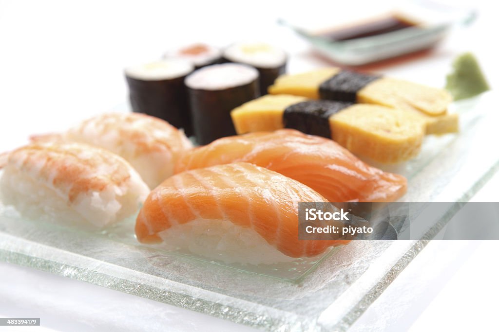 mix sushi isolated in white background Asia Stock Photo