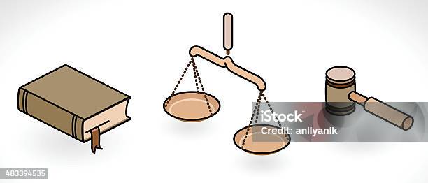 La Giustizia - Immagini vettoriali stock e altre immagini di Libro - Libro, Legge, Bilancia - Strumento