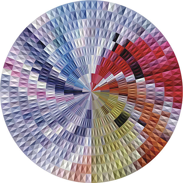 ilustrações de stock, clip art, desenhos animados e ícones de abstrato e texturizado roda de cores - vibrant color checked backgrounds multi colored