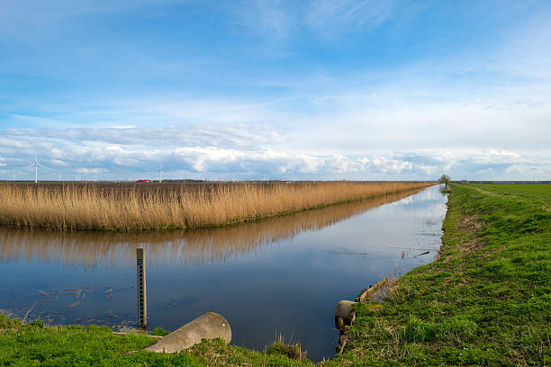istock Canal through a rural landscape in spring 483394681