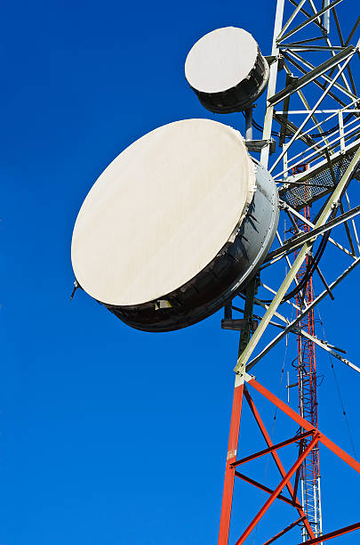 istock telecommunication towers with blue sky 483395745