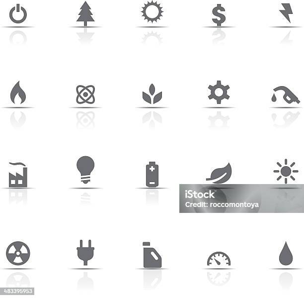 Conjunto De Ícones De Energia E Da Indústria - Arte vetorial de stock e mais imagens de Abastecer - Abastecer, Barril, Bidão