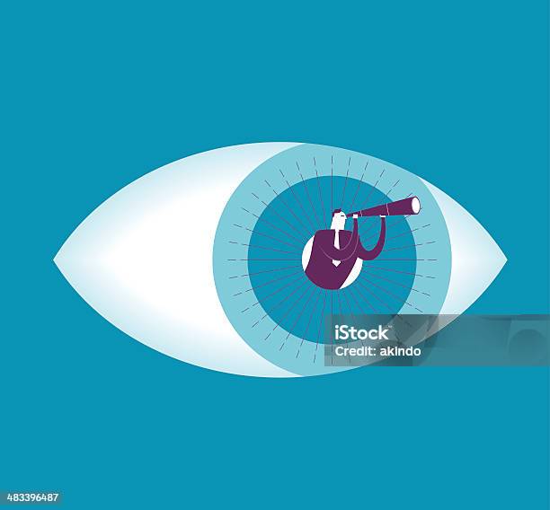 Vista De - Arte vetorial de stock e mais imagens de Olho - Olho, Visão - Conceito, Binóculos