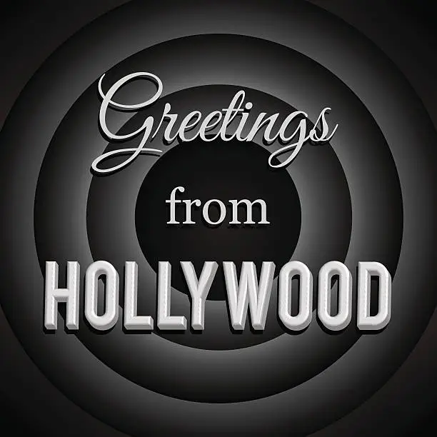 Vector illustration of Greetings from Hollywood.